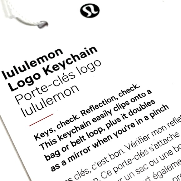 Lululemon BLACK Bag Charm & Keychain with Mirror BNWT - Picture 7 of 10